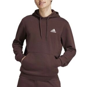 Adidas Mens Brown Long Sleeve Fleece Active Hoodie Hooded Sweatshirt Z